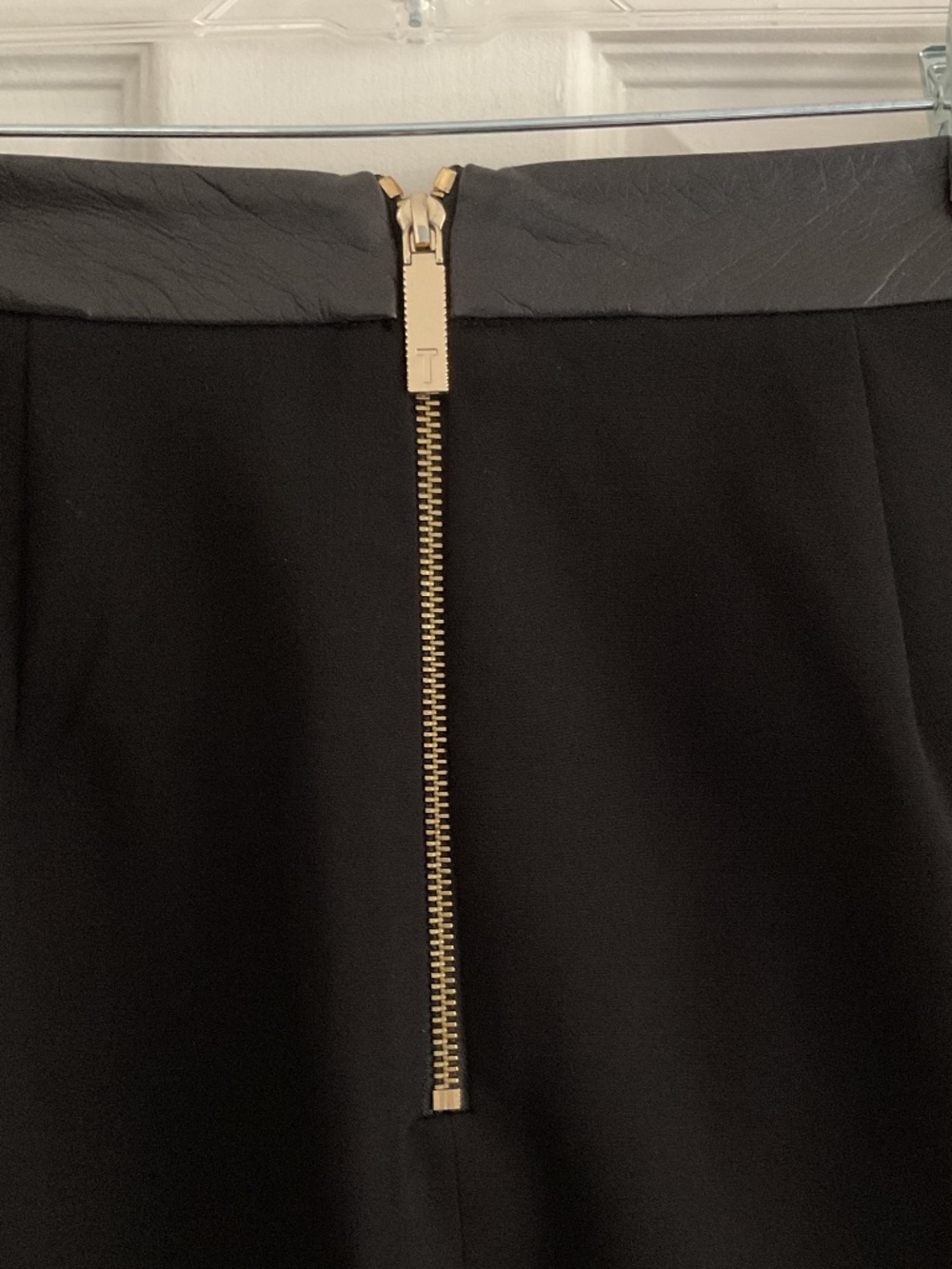 ⭐️ Ted Baker Heeley Asymmetrical Faux Leather Trim Skirt - size 12 - Picture 7 of 11